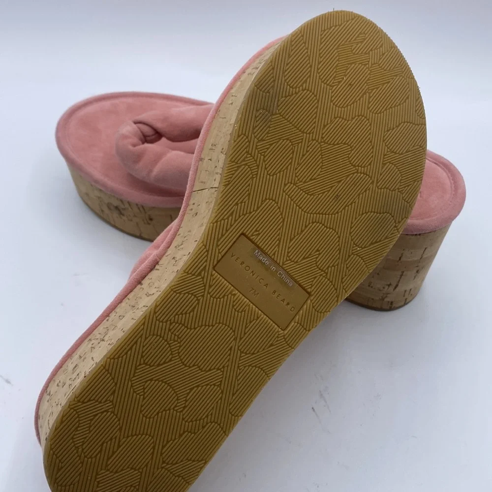 Veronica Beard Geno‎ Cork Suede Sandal size 7 New Without Box
